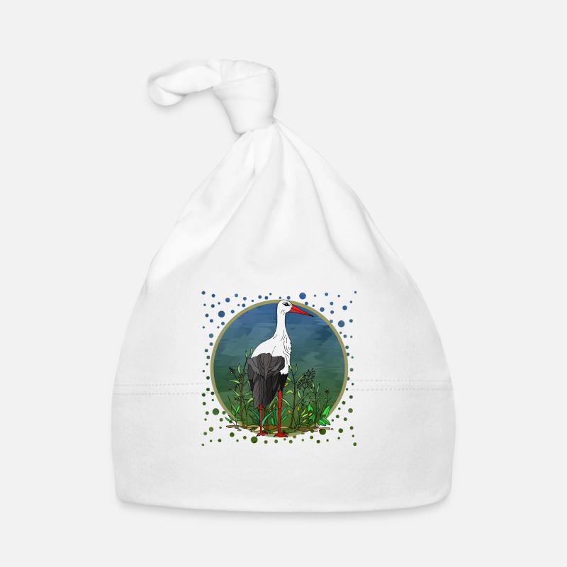 Stork bird Organic Baby Cap