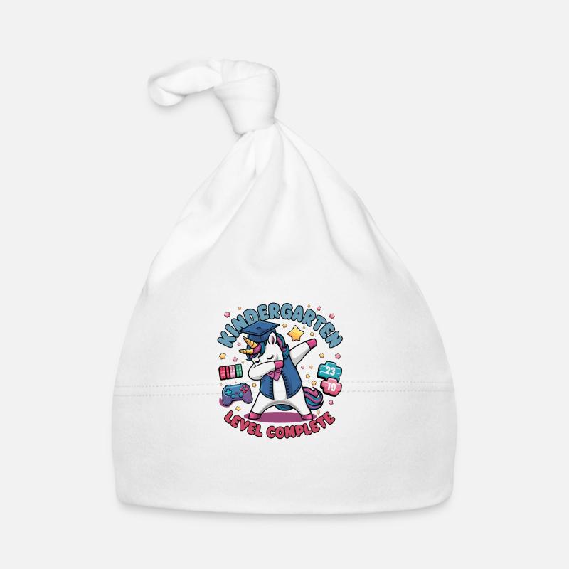 Niveau maternelle terminé - Inscription à l’école - Bonnet bio Bébé - blanc