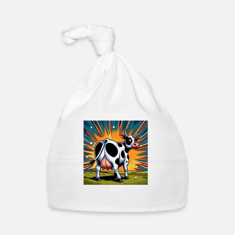 Cow from behind Organic Baby Cap