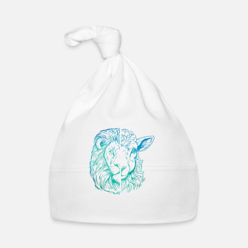 Löwe und Lamm Baby Bio-Mütze