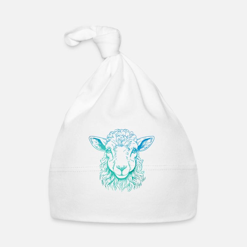 Lamm Portrait Baby Bio-Mütze