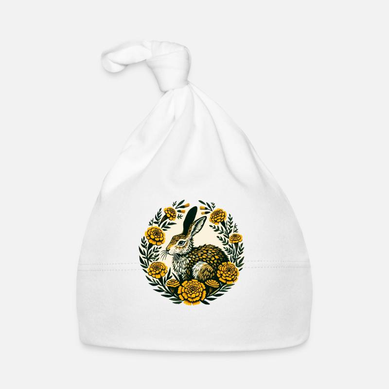 Ringelblume Hase Baby Bio-Mütze