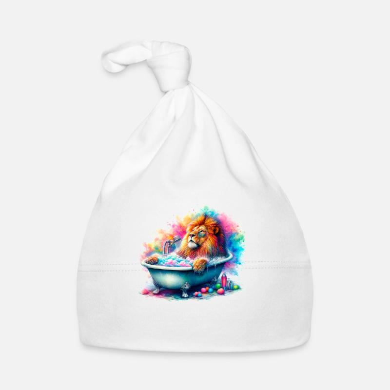 Un lion dans ma baignoire Bonnet bio Bébé