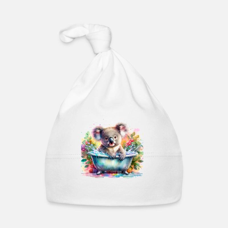 A koala in my bathtub Organic Baby Cap