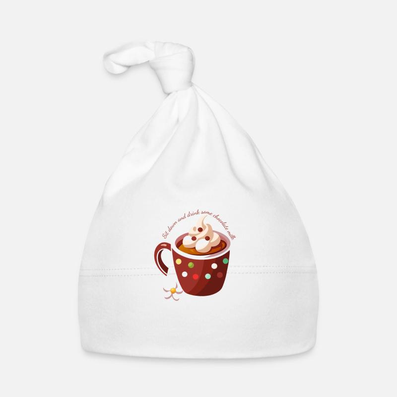 Sit down and drink some chocolate milk Baby Bio-Mütze