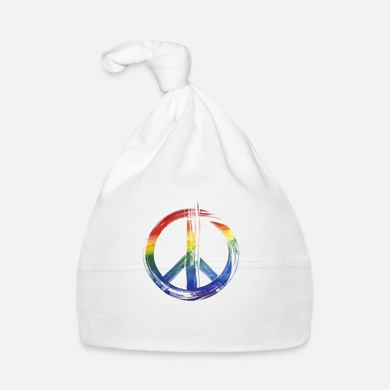 Peace Rainbow Organic Baby Cap
