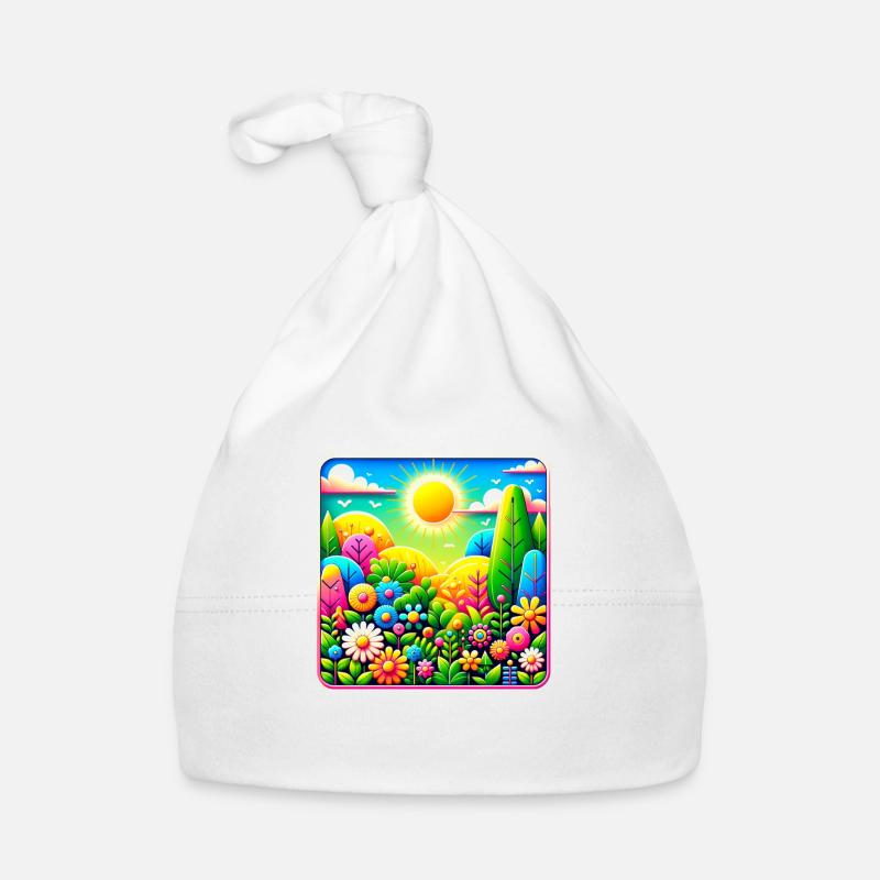Prairie fleurie d’été Bonnet bio Bébé