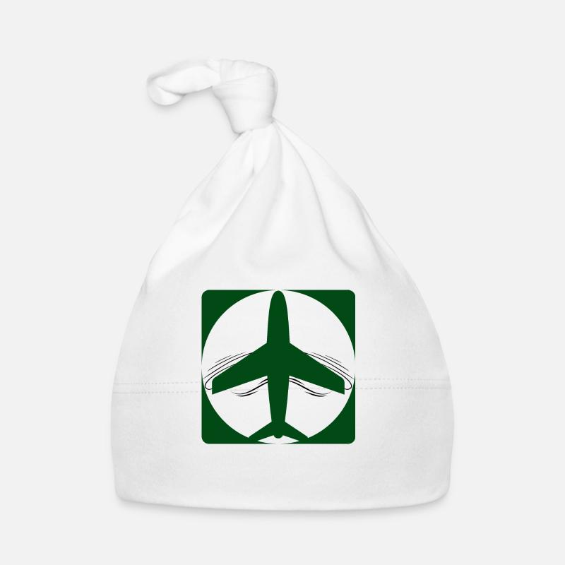 Military aircraft in flight with wind effect Organic Baby Cap