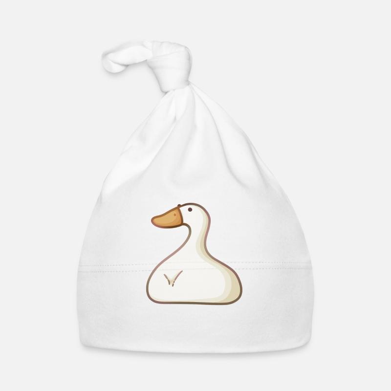 duck - Organic Baby Cap - white