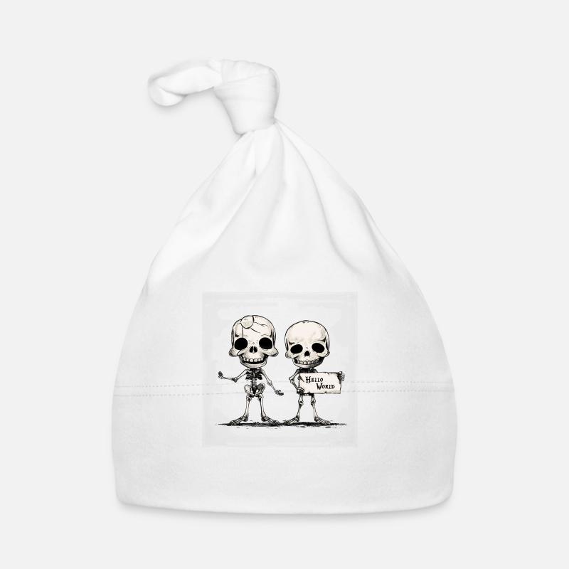 Hello world skeleton Organic Baby Cap