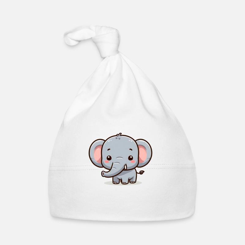 Éléphant mignon Bonnet bio Bébé