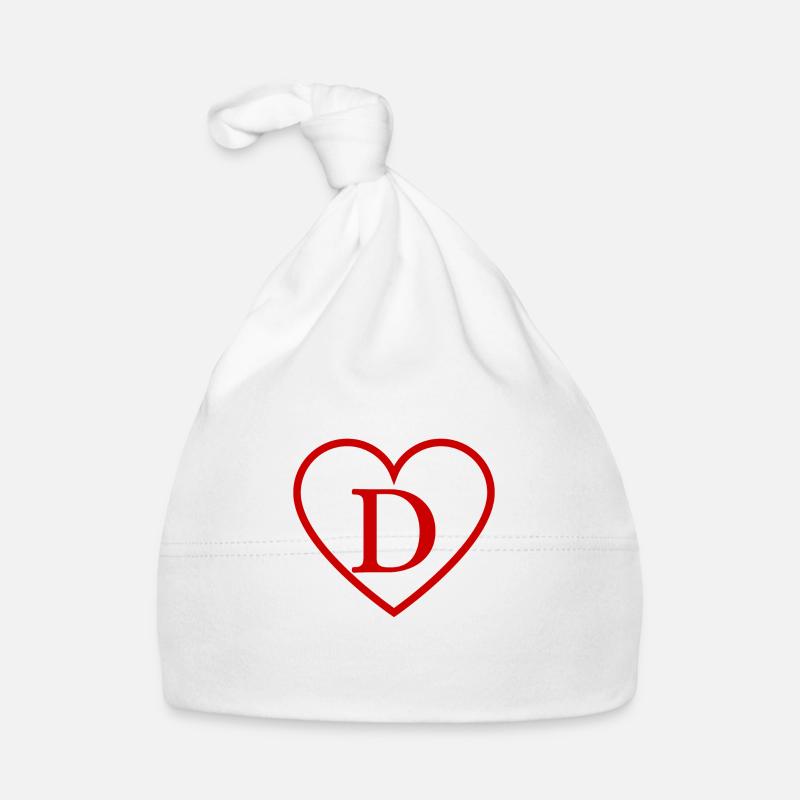 Red Heart Letter Organic Baby Cap