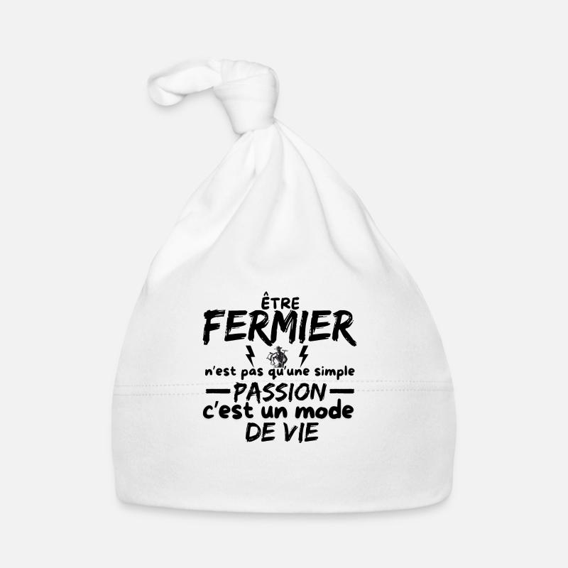 FERMIER - Bonnet bio Bébé - blanc