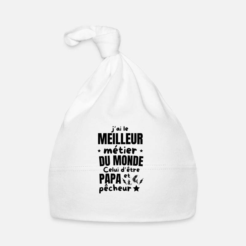 PAPA PÊCHEUR - Bonnet bio Bébé - blanc