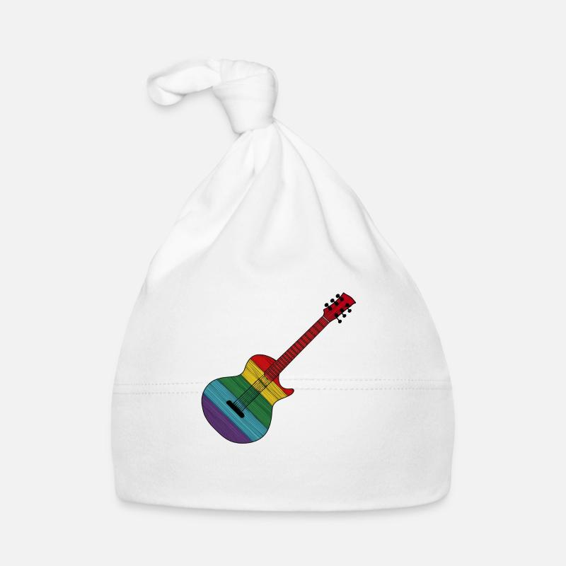 Regenbogen Gitarre Rock'n'Roll Design Baby Bio-Mütze