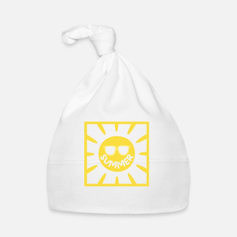 Sonne, Sommer und Gläser Baby Bio-Mütze
