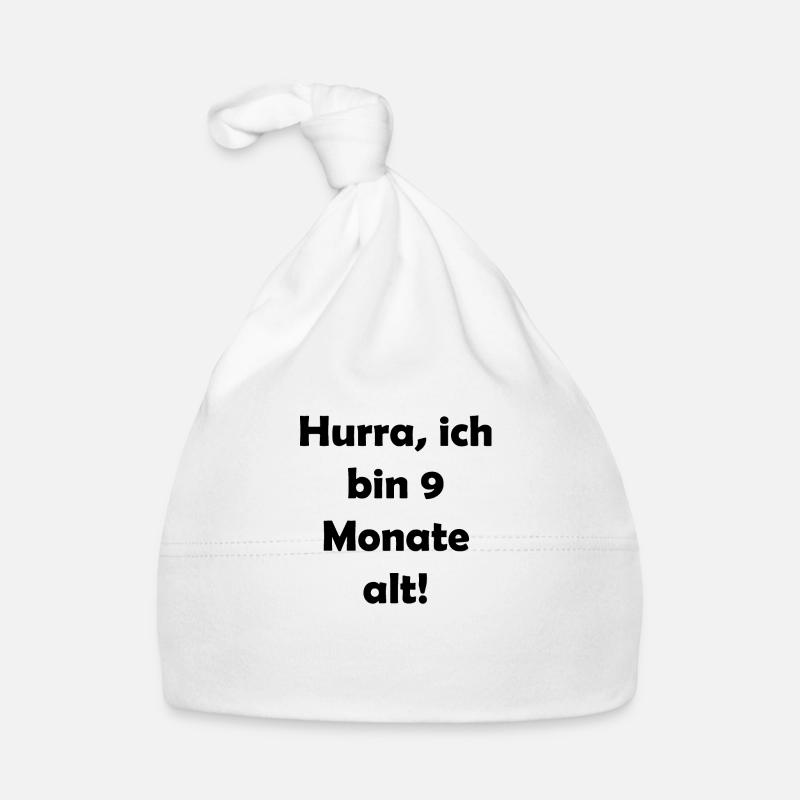 Hurra, ich bin 9 Monate alt Baby Bio-Mütze