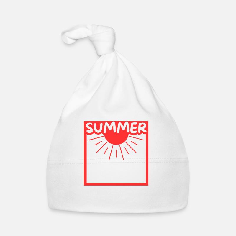 Summer sun in a setting Organic Baby Cap