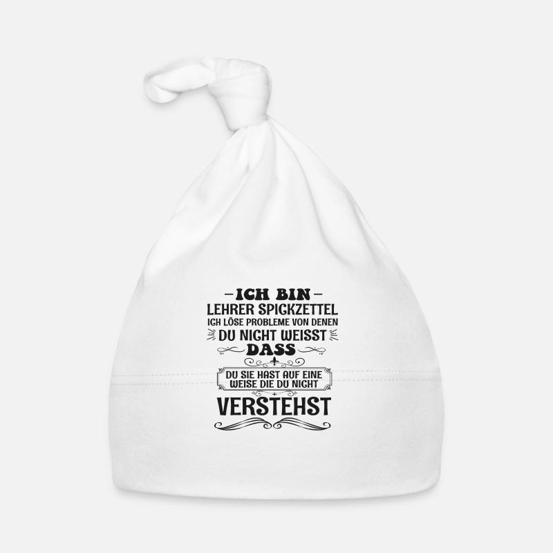 Funny Teacher Cheat Sheet Saying Profession Gift Organic Baby Cap