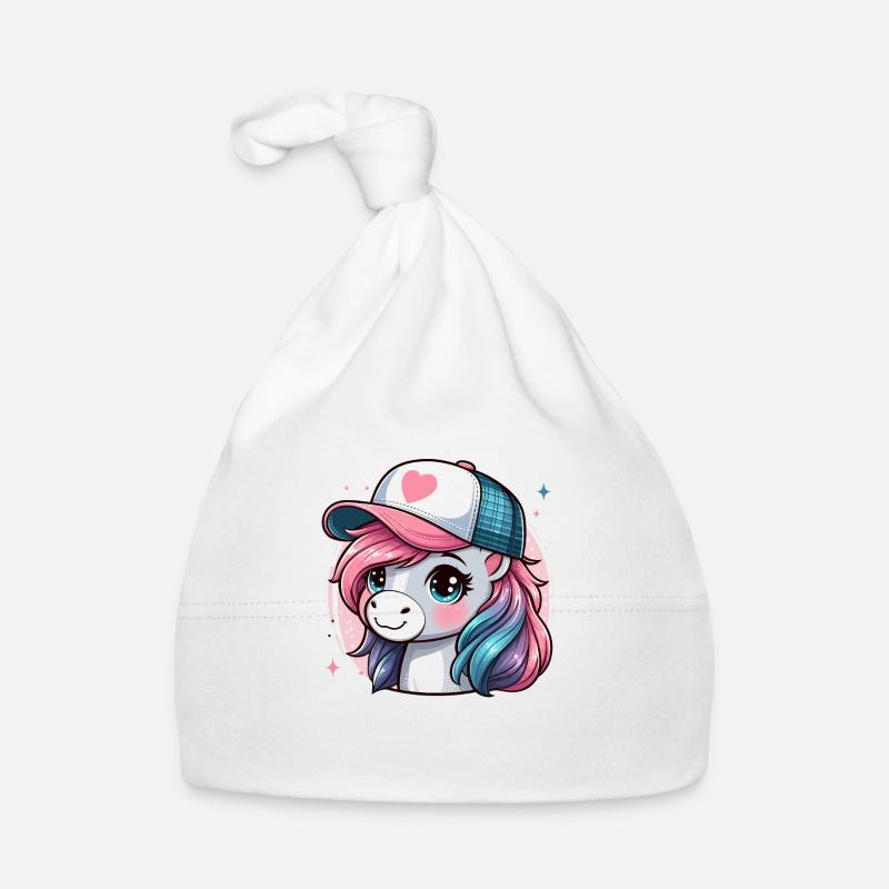 Süße rosa Pony Mähne hat Kappe Baby Bio-Mütze