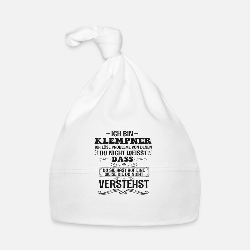 Drôle de plombier disant ferblantier profession cadeau Bonnet bio Bébé