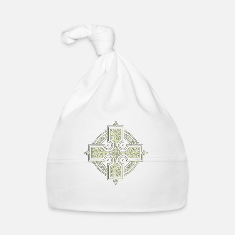 Keltische Kreise, Ecken, Farbfelder, Gothic-Symbole Baby Bio-Mütze
