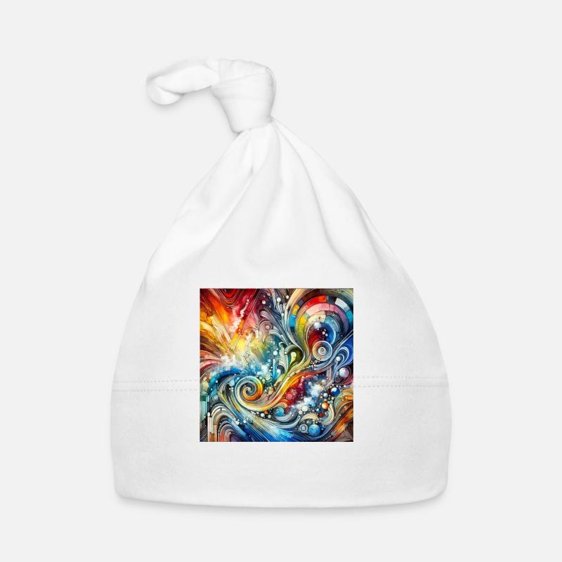 Dynamic Spectrum - Abstract Painting Organic Baby Cap