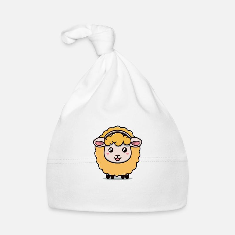 Niedliches Schaf Baby Bio-Mütze