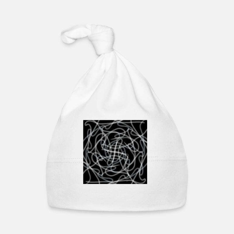 Black and White Abstract Design Organic Baby Cap