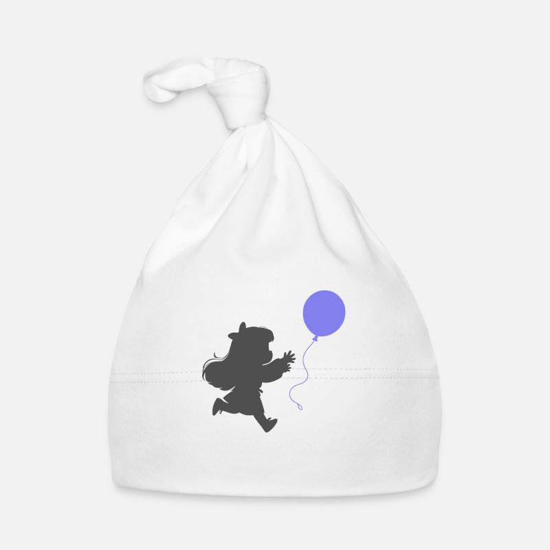 Fille avec un ballon Bonnet bio Bébé