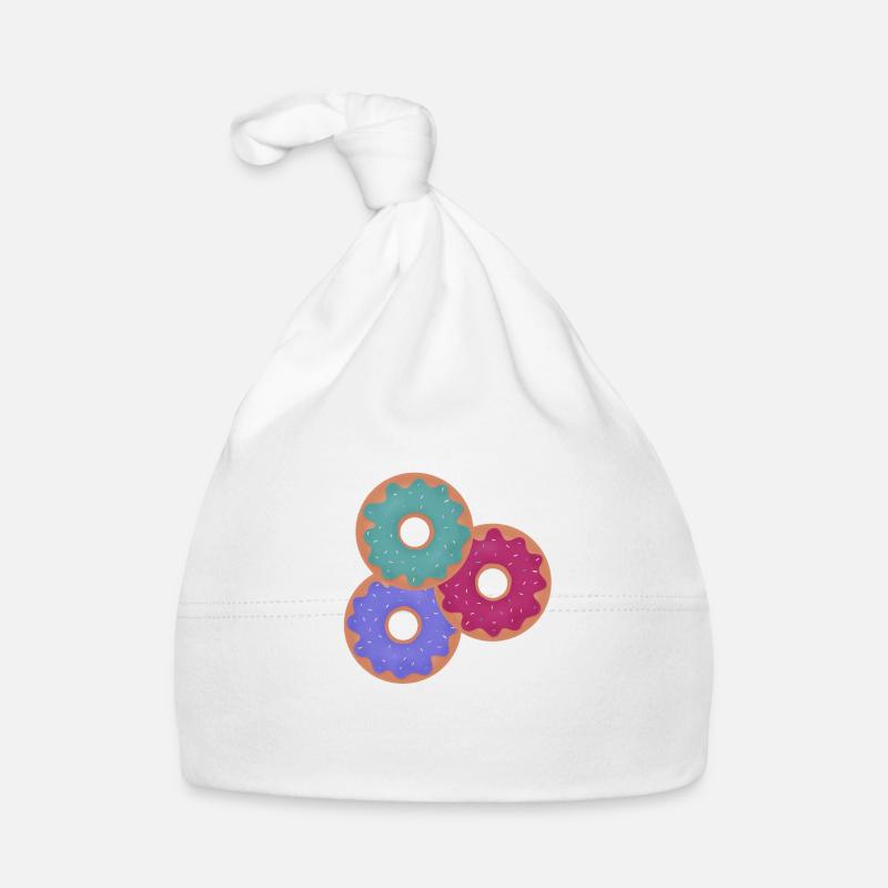 3 colorful donuts Organic Baby Cap