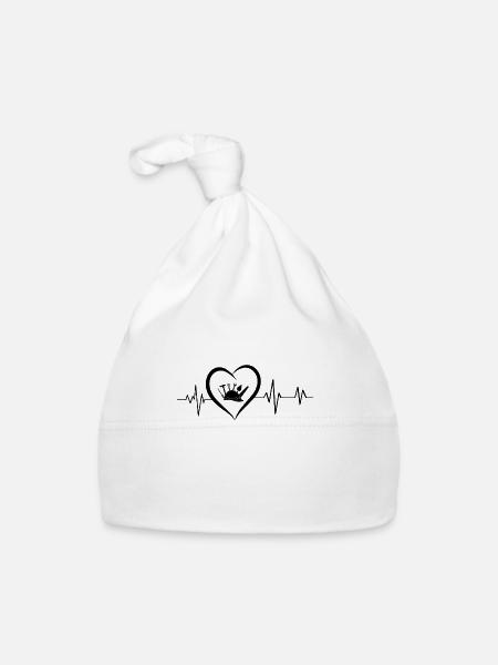 Heartbeat Engineer - Organic Baby Cap - white - Front