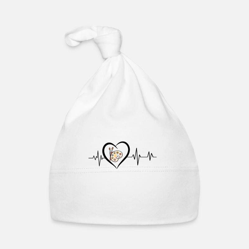 heartbeat drawing Organic Baby Cap
