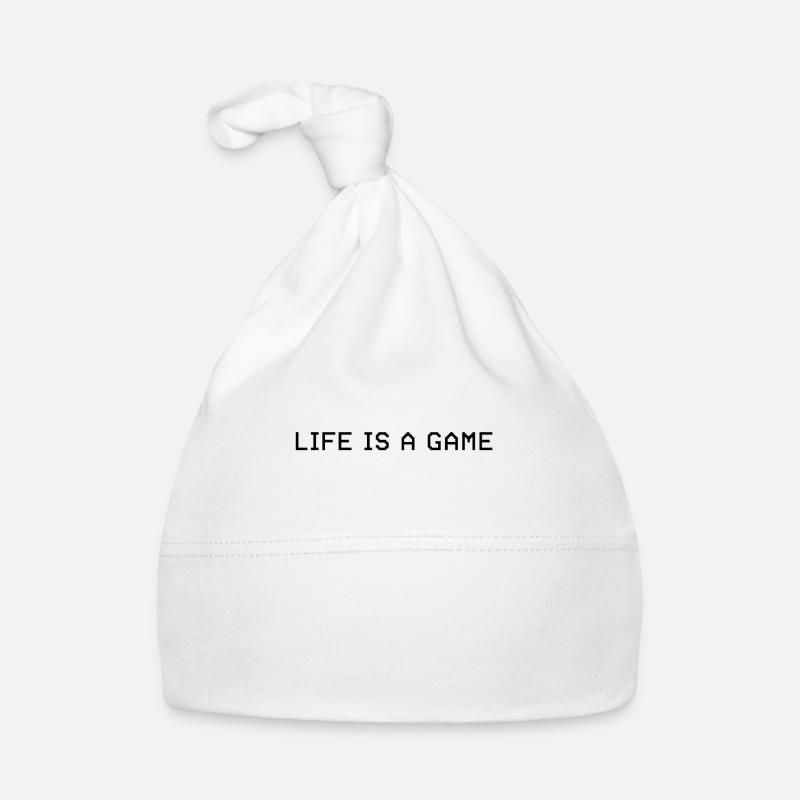 LIFE IS A GAME - pixel lettering Organic Baby Cap