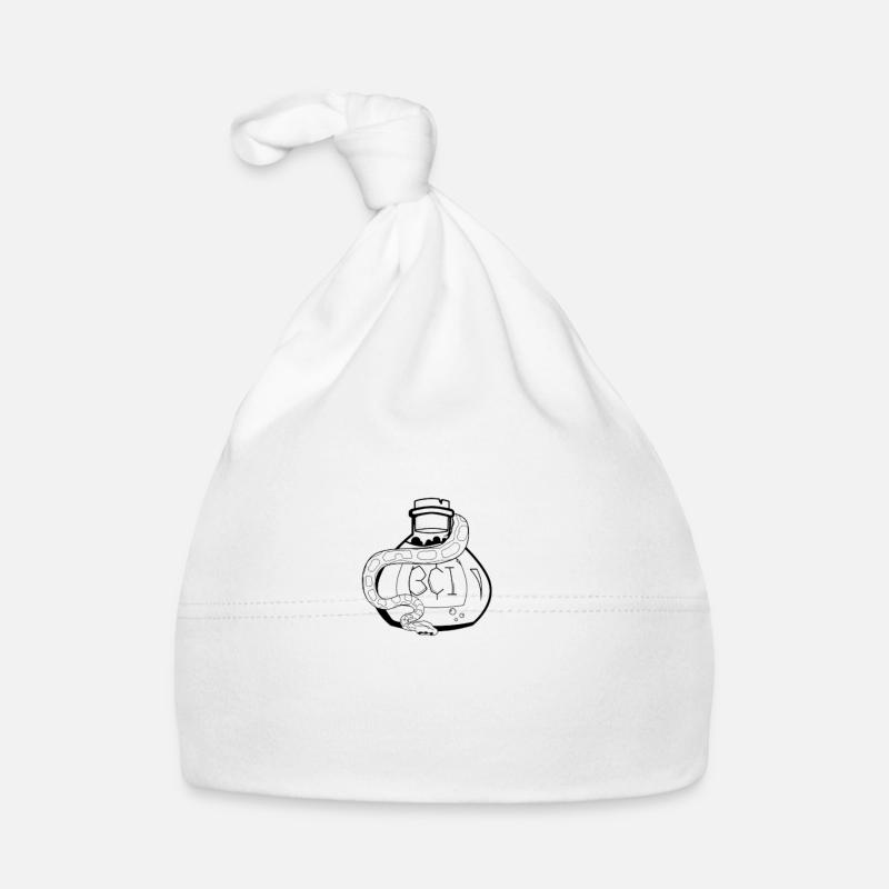 Snake and BCI Elixir - Organic Baby Cap - white