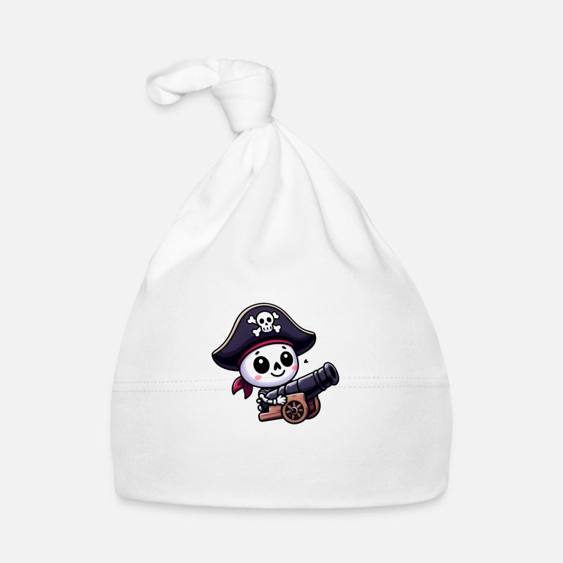 Trésor De Squelette - Crâne Pirate Bonnet bio Bébé