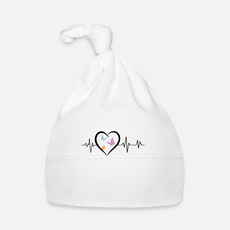 heartbeat butterflies Organic Baby Cap