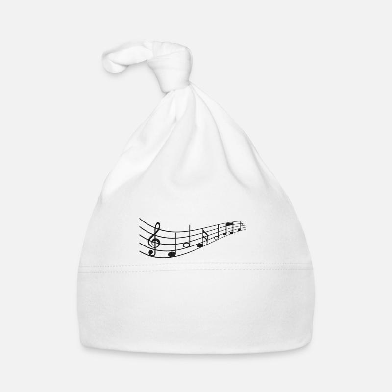 Musiknoten Baby Bio-Mütze