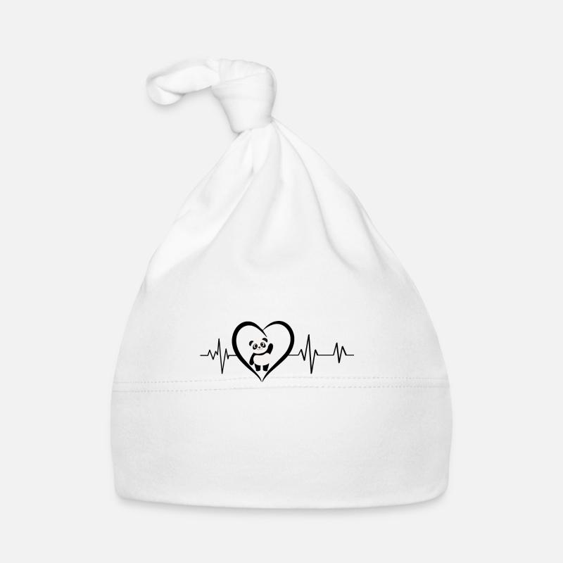 Panda Heartbeat Organic Baby Cap