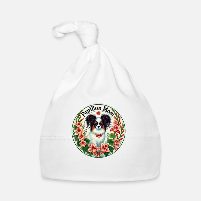 Papillon Mom - Organic Baby Cap - white