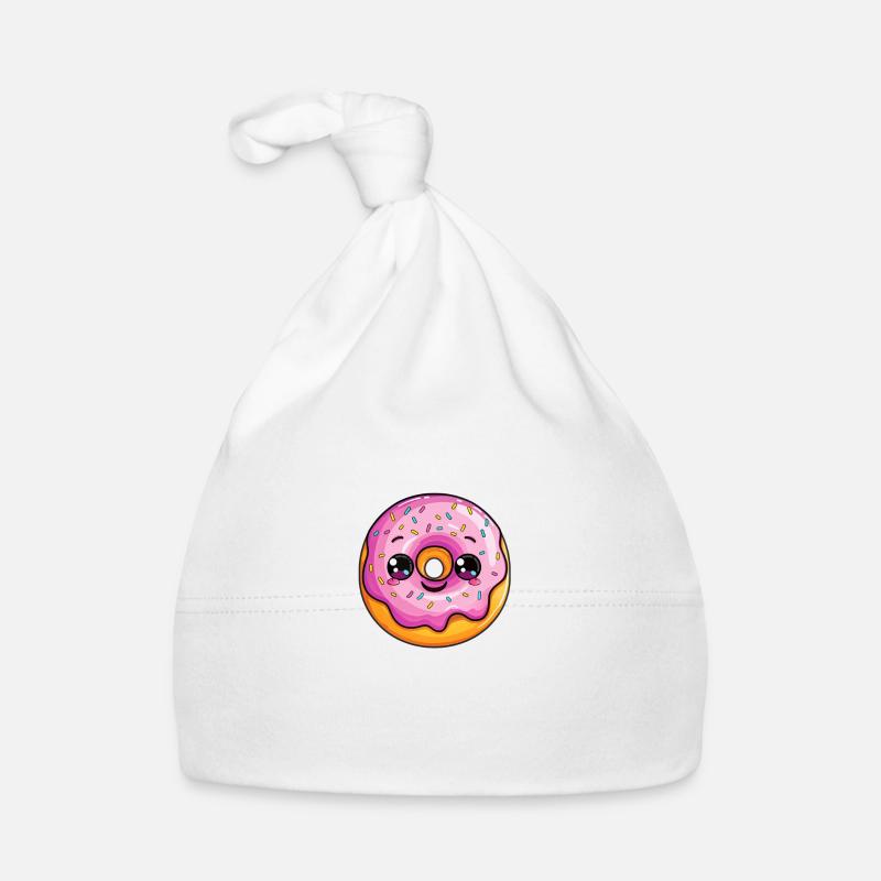 Donut with face Organic Baby Cap