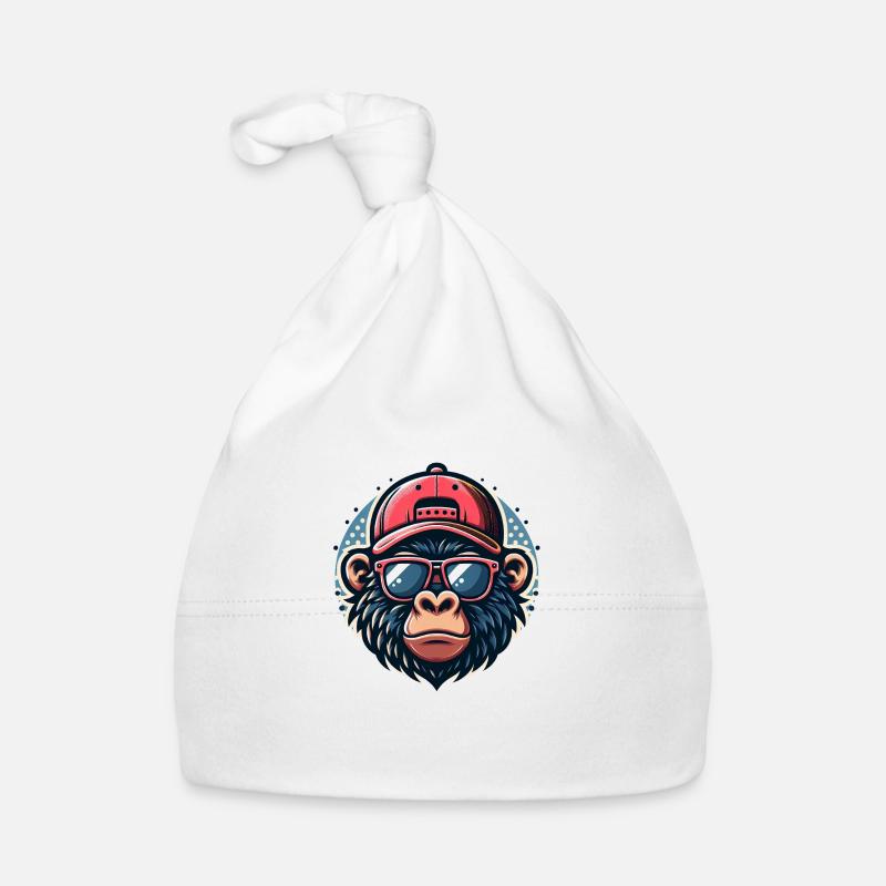 Gorille avec Basecap et lunettes de soleil Bonnet bio Bébé