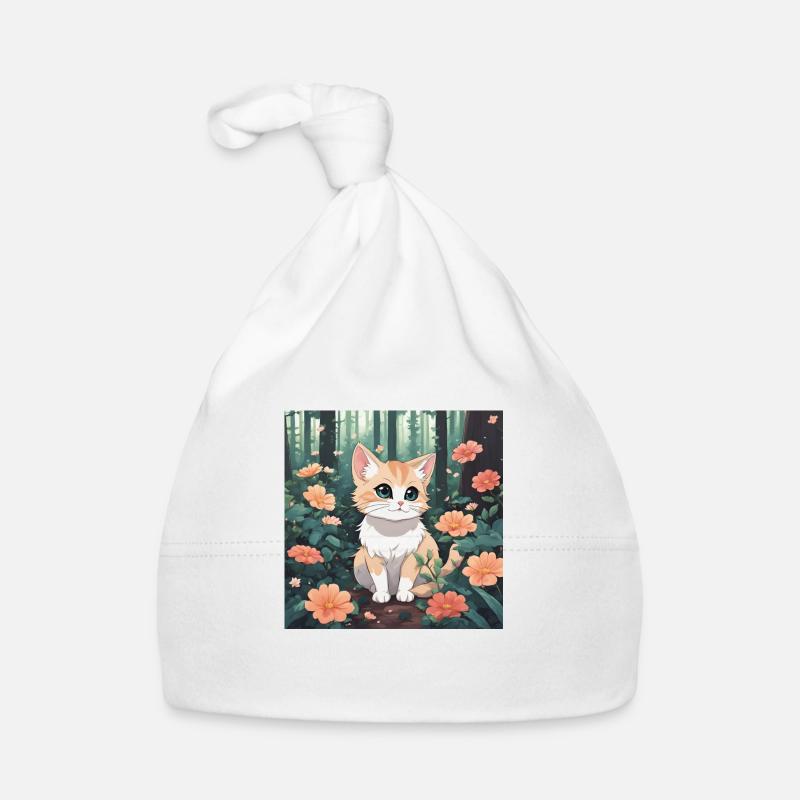 Chat dans la forêt Bonnet bio Bébé