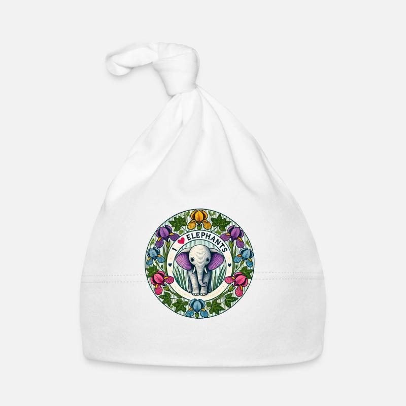 J’adore les éléphants Bonnet bio Bébé