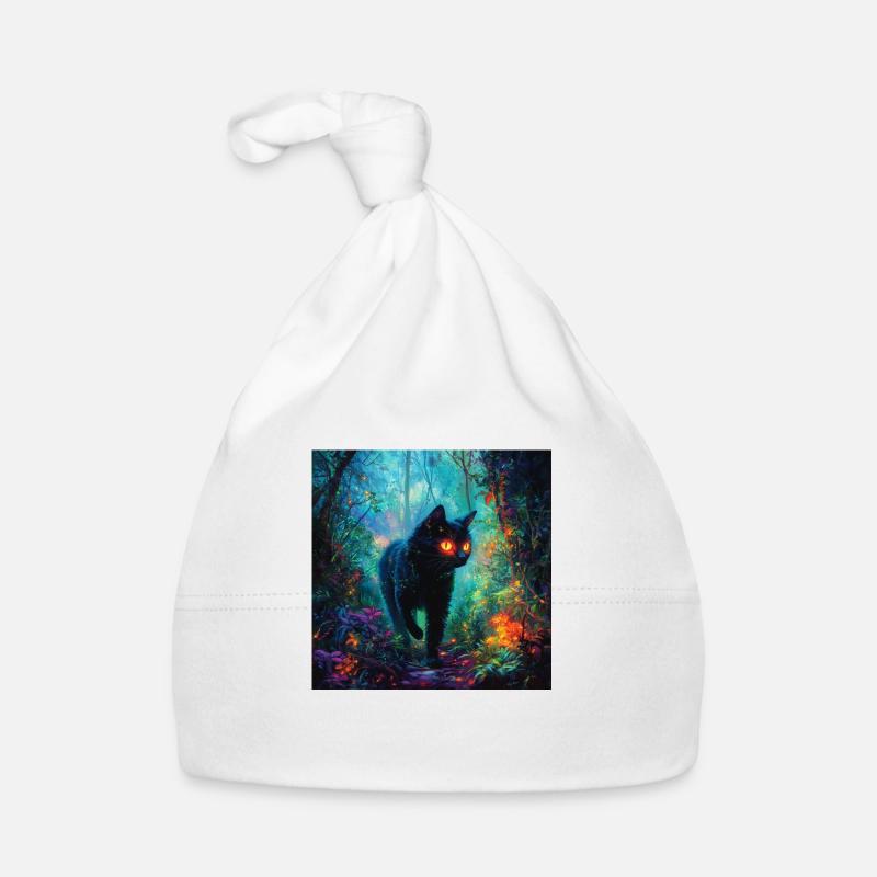 FANTASY Forest Cat Baby Bio-Mütze