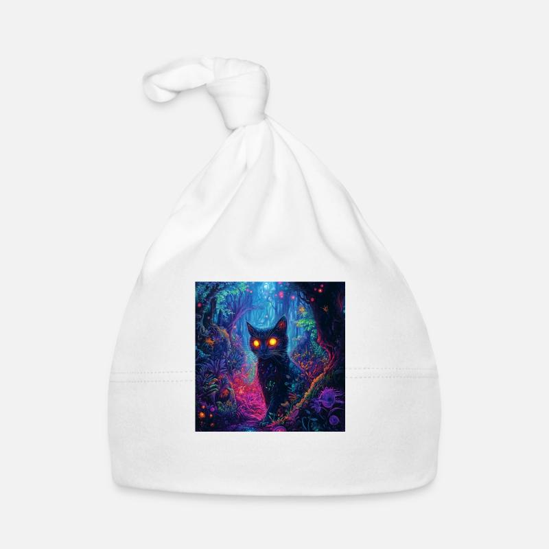 FANTASY Forest Cat Baby Bio-Mütze