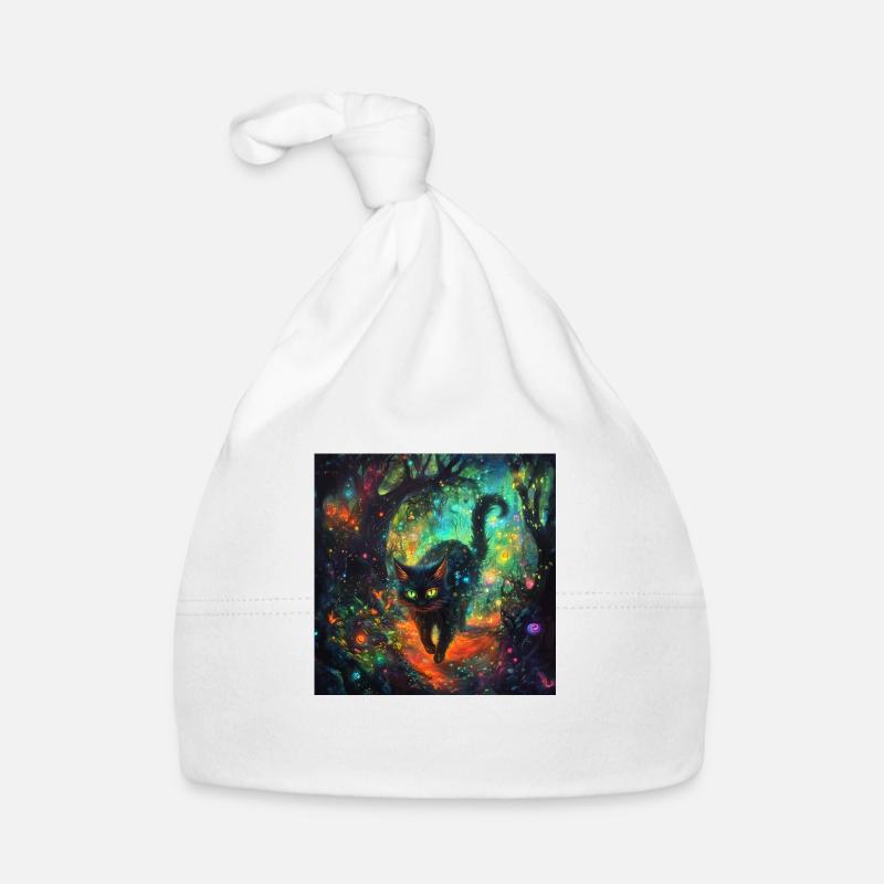 FANTASY Forest Cat 3 - Baby Bio-Mütze - Weiß