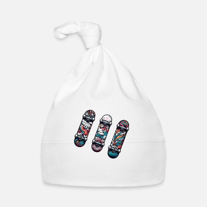 Trois Skateboard, Trio De Fun Bonnet bio Bébé