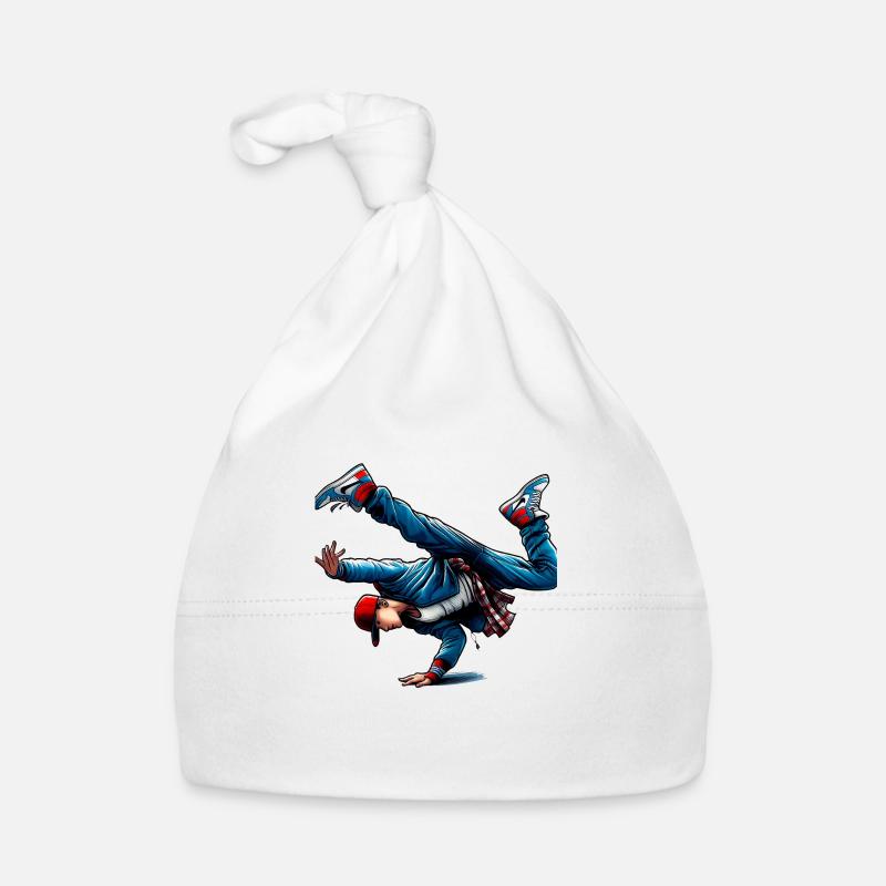 Fans De Danse Et De Breakdance - Bonnet bio Bébé - blanc