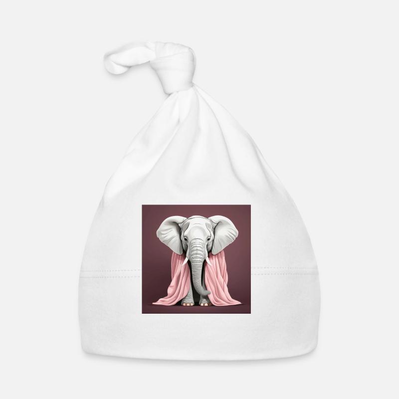 Elefant mit rosa Decke Baby Bio-Mütze